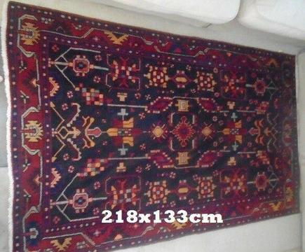 Lilihan Hamadan Persian Rug. Hand Knotted - Very Good Condition. 218x133cm