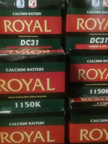 Brand new calcium royal batteries 105 ah-12 volts