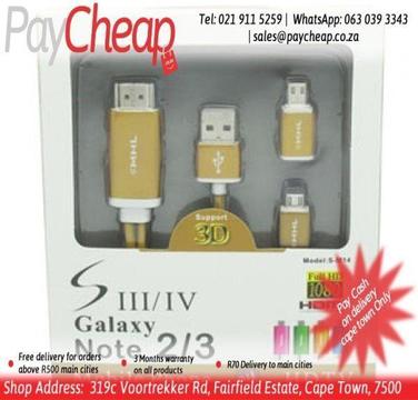 Yellow S-M14 MHL To HDMI Full HD 1080p Media adapter Micro usb to standard HDMI Port work with smar
