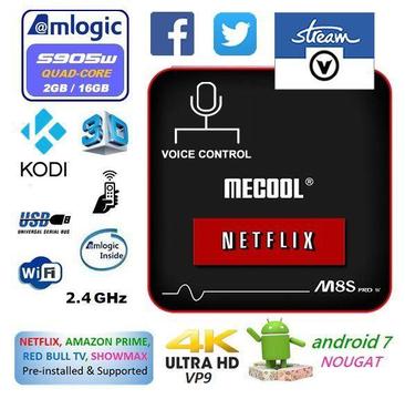 2018 Android 7.1.2 TV Box, MeCool M8S, 2GB Ram, 16GB Rom - V-Stream South Africa - PE