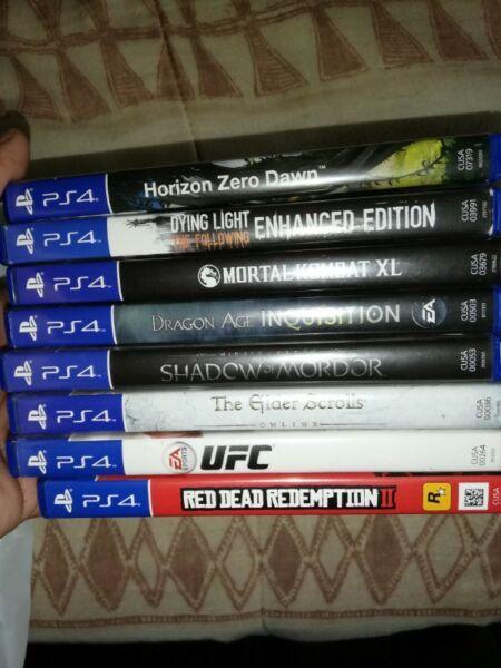 Ps4 games for sale. Willing to negotiate but cash only