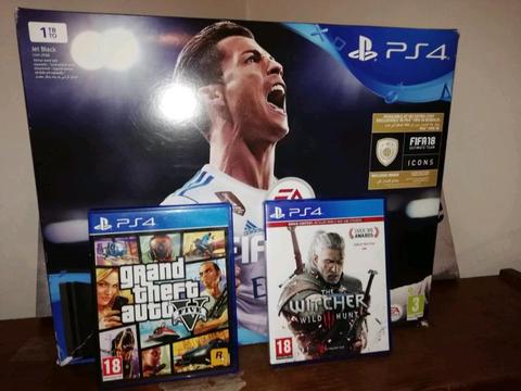 1TB Playstation 4 with 2 games and 1 remote