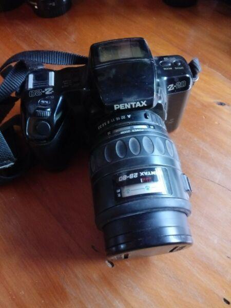 Pentax camera and lens