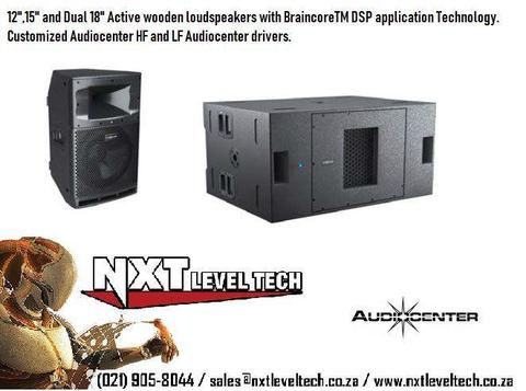 Audiocenter Active Wooden Loudspeakers with Braincore TM DSP Application Technology