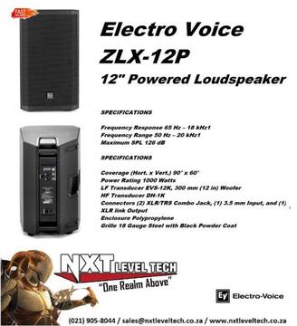 Electro Voice ZLX12P 12 Inch Powered Loudspeaker with titanium compression drivers
