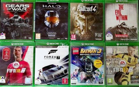 8 XBOX ONE GAMES original in covers TO SELL OR SWOP FOR CELLPHONE