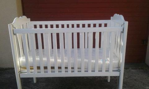 large wooden cot with matress kuilsriver