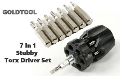 Goldtool 7 In 1 Stubby Torx Driver Set-The drive set includes 7