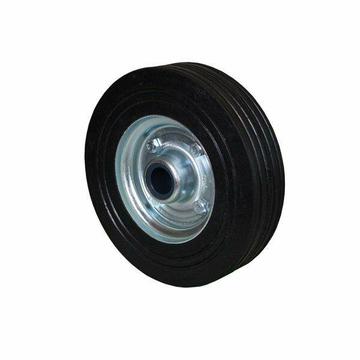 Caslad Nylon Brush Rubber Tyre Wheel - 200mm