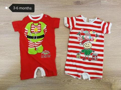 6 - 12 months christmas rompers