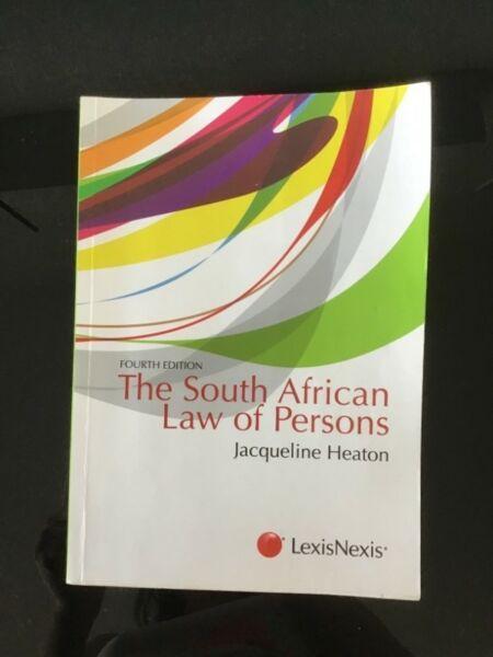 The South African law of persons 4th edition