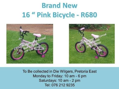 Brand New 16 “ Pink Bicycle