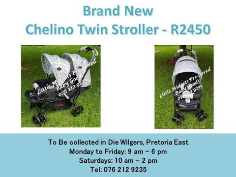 Brand New Chelino Twin Tandem Stroller