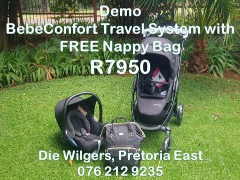 Demo BebeConfort Travel System with FREE Nappy Bag