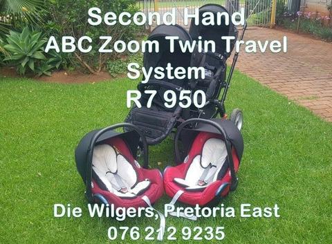 Second Hand ABC Zoom Twin Travel System