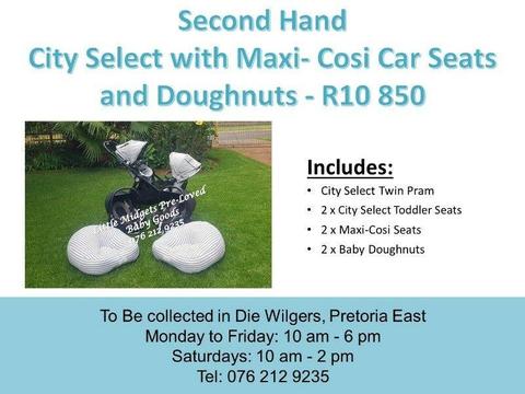 Second Hand City Select with Maxi-Cosi Car Seats and Doughnuts