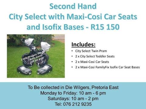 Second Hand City Select with Maxi-Cosi Car Seats and Isofix Bases