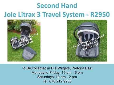 Second Hand Joie Litrax 3 Travel System (Grey)