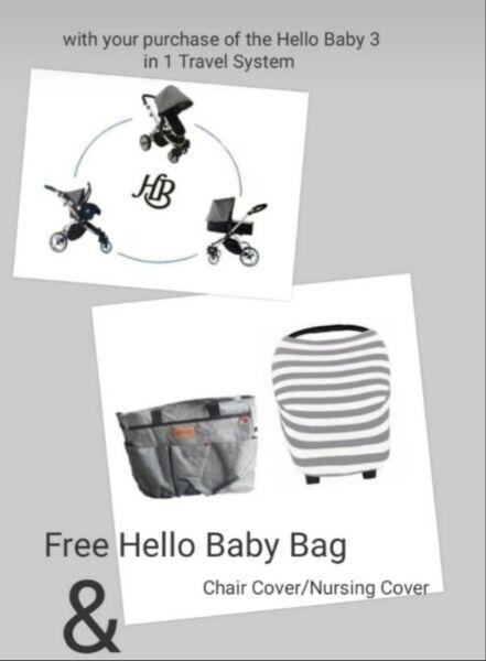 Hello Baby 3in1 travel system plus free gift