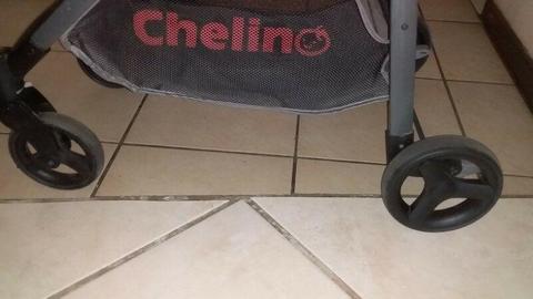 Neat ,fresh Chelino Travel Pram.Yours to GRAB!!!