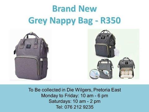 Brand New Grey Nappy Bag