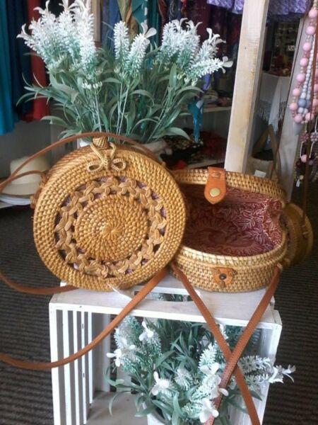 Round Rattan Bags