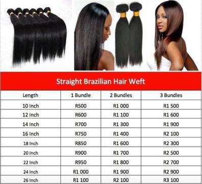 Brazilian and Peruvian hair now available