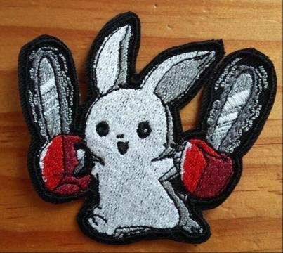 Bunny with chain saws patch