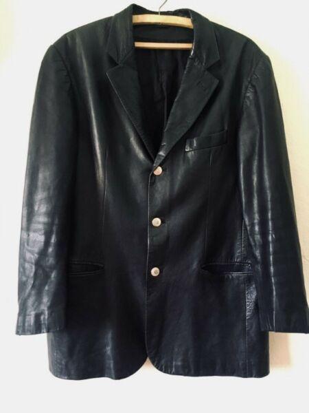 Italian leather jacket for men, Europe size 50 (large)