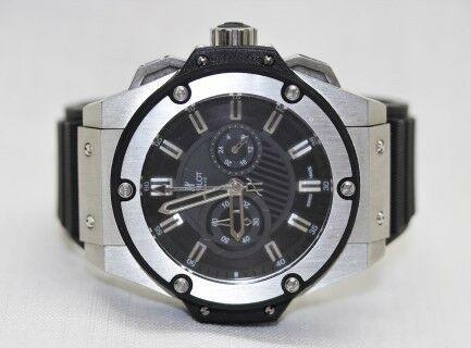 An awesome Hublot Big Bang Steel inspired mens wrist watch, with a stainless steel case
