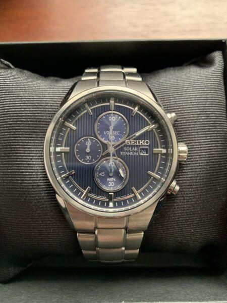 Seiko Solar Titanium Chronograph Men’s Watch