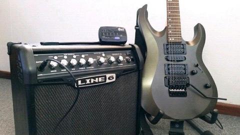 Cort X-2 Electric Guitar & Amp + Extras