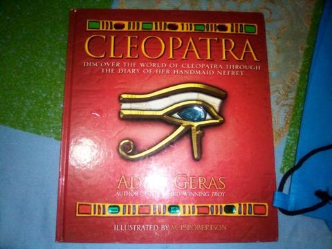 Hie selling my book. Its the history about Cleopatra a good book with an eye of diamond