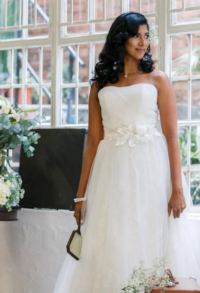 Soft tulle wedding dress for sale