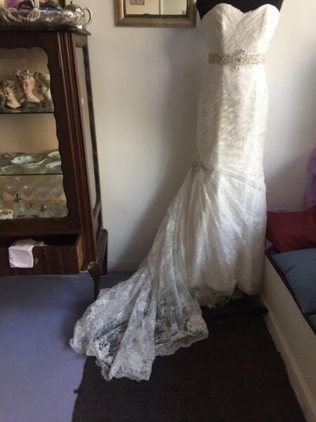 Wedding dress white lace