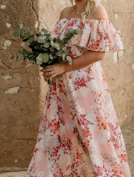 Off Shoulder Mesh Bridesmaids Dresses