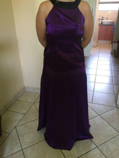 Stunning simple purple evening gown