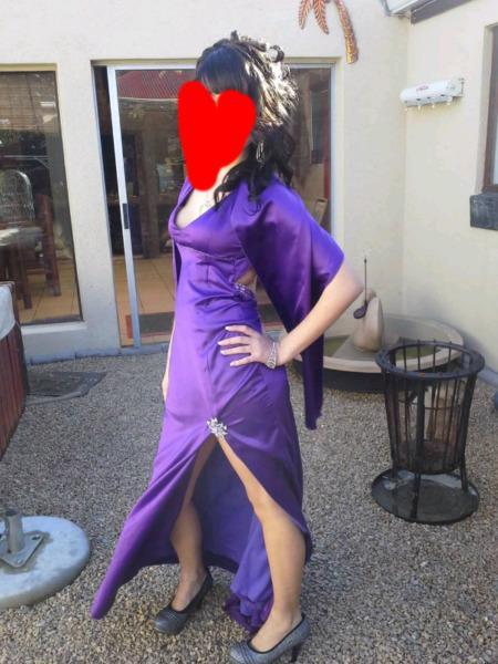 Purple silk dress