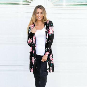 French Floral Cardigan With Pockets