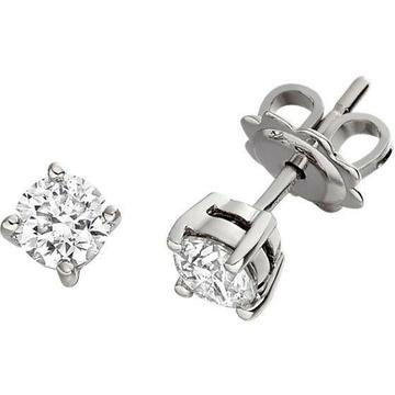 Investment Diamond 4 - Claw White Gold Earring Studs with 0.70cts of Diamonds - Value R50000!