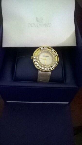 SWAROVSKI LOVELY CRYSTALS LIGHT GOLD TONE WATCH