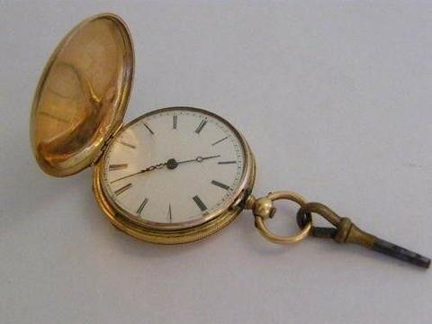 9ct Gold Robert Geneve Cylindre Huit Rubise Ladies Size Pocket Watch
