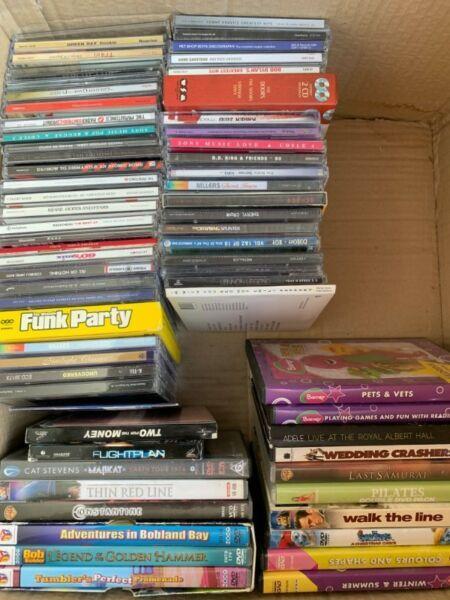 Box of music CD's & DVD's