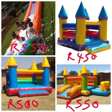 Jumping castles and water slide for hire