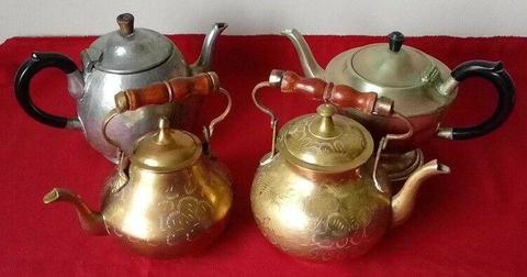 4 x vintage kettles