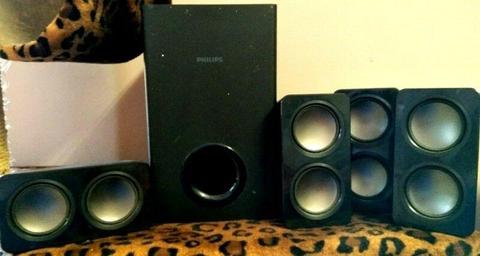 Phillips DVD Subwoofer with surround speakers