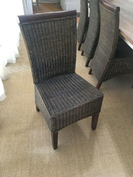 Cane High Back Dining Chairs
