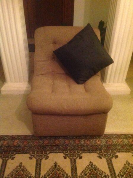Single seater brown couch