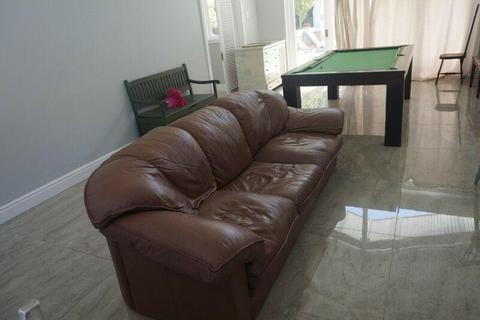 Genuine Leather Couch 2.5m