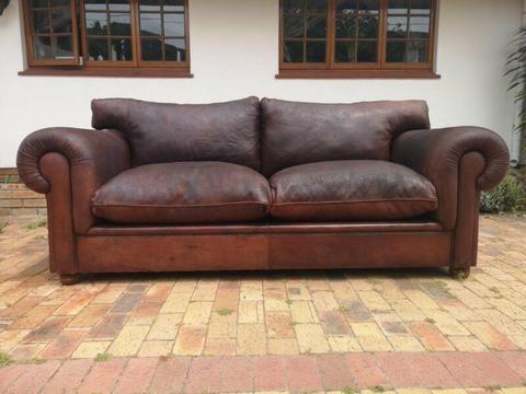 Beautifully Weathered design Kudu Leather Couch 2.4 Mtrs Beautifull Weathered CALL Bobby 0764669788